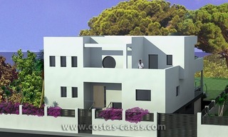 Nuevas villas frente a la playa de estilo moderno en venta en Marbella 4