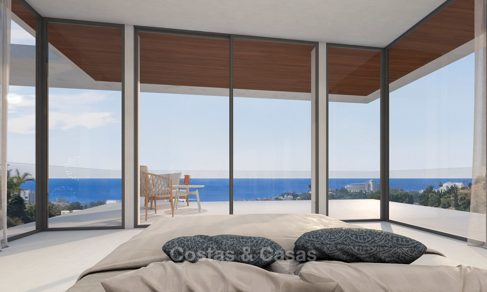 Lujosa villa moderna con vistas panorámicas al mar en venta en Benahavis, Marbella 4719