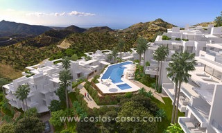 Modernos apartamentos de lujo en venta con vistas completas y sin obstaculos al mar, a corta distancia del centro de Marbella. 4882 