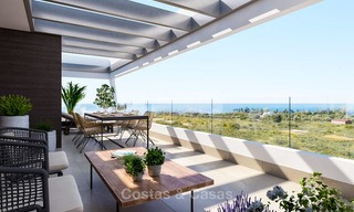 Nuevos apartamentos de lujo con vistas al mar en venta, diseño moderno y contemporáneo, Marbella 5111 
