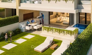 Nuevos apartamentos de lujo en primera línea de playa en venta en un exclusivo complejo, New Golden Mile, Marbella 7923 