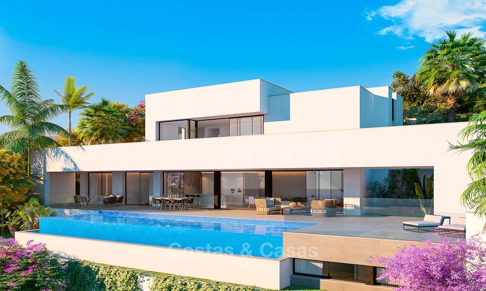 Impresionante villa de diseño moderno con increíbles vistas al mar en venta, primera línea de golf – Benahavis – Marbella 8479