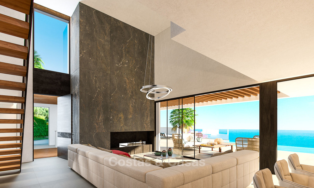 Impresionante villa de diseño moderno con increíbles vistas al mar en venta, primera línea de golf – Benahavis – Marbella 8481