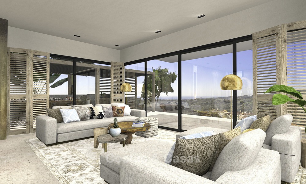 Villa de lujo moderna a estrenar con vistas panorámicas al mar en venta en Benahavis - Marbella 12540