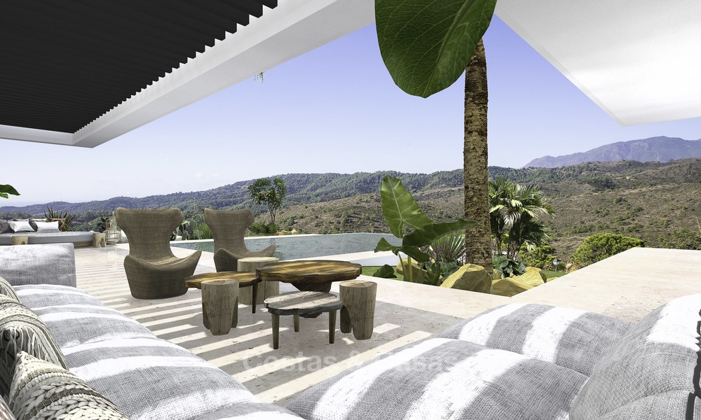Villa de lujo moderna a estrenar con vistas panorámicas al mar en venta en Benahavis - Marbella 12543