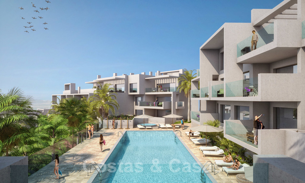 Se venden apartamentos de calidad y diseño contemporáneo con vistas panorámicas al mar en Estepona. Listo para mudarse. 24364
