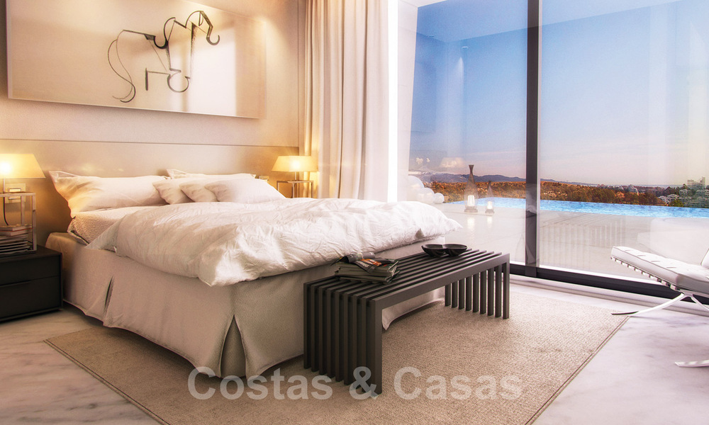 Amplio y moderno apartamento de lujo en venta con piscina privada en una residencia segura en Benahavis - Marbella 29034