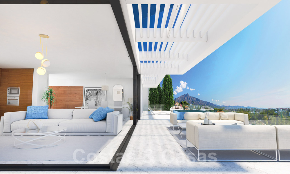 Amplio y moderno apartamento de lujo en venta con piscina privada en una residencia segura en Benahavis - Marbella 29038