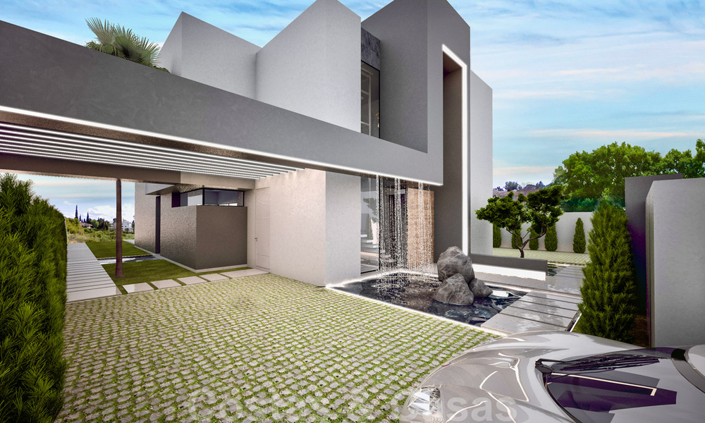 Villas modernas y contemporáneas en construcción a la venta, a tiro de piedra del campo de golf ubicado en Marbella - Estepona 37015