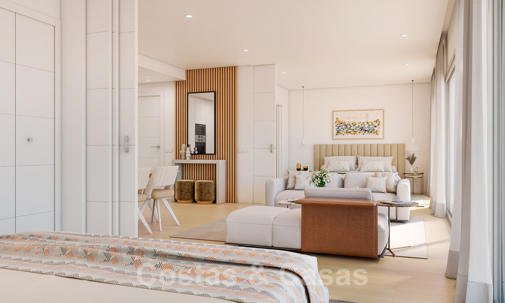 Modernos apartamentos de lujo a la venta en un exclusivo complejo con laguna privada en la Costa del Sol 37082