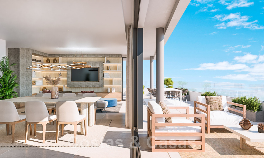 Nuevo proyecto de diseño contemporáneo con apartamentos de lujo en venta con impresionantes vistas al mar en Marbella Este 47657