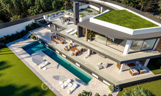Espectacular villa de diseño con tejado verde en venta en la Milla de Oro de Marbella 38781 