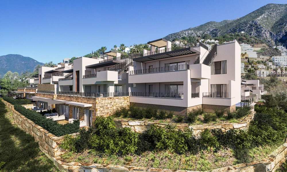 Nuevos apartamentos de lujo en venta, con vistas despejadas al lago, las montañas y la costa hacia Gibraltar, situados en el tranquilo Istán, Costa del Sol 42603