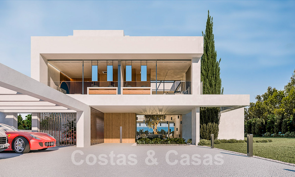 Exclusiva villa de diseño en venta en primera línea de playa con preciosas vistas al mar en la Nueva Milla de Oro entre Marbella y Estepona 51197