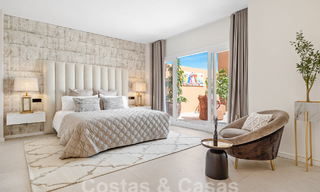 Lujoso ático dúplex con impresionantes vistas al mar en venta en el valle del golf de Nueva Andalucía, Marbella 54630 