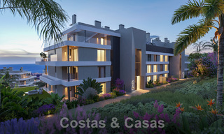 Apartamentos modernos nuevos en venta con vistas al mar y a un paso del campo de golf en Mijas, Costa del Sol 62581 