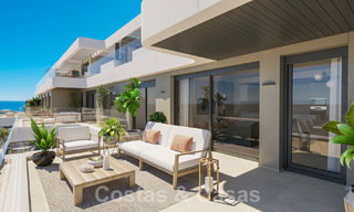 Apartamentos modernos nuevos en venta con vistas al mar y a un paso del campo de golf en Mijas, Costa del Sol 62584 