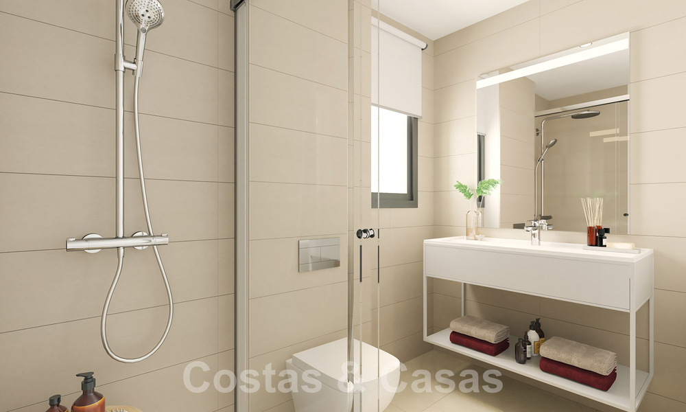 Apartamentos modernos nuevos en venta con vistas al mar y a un paso del campo de golf en Mijas, Costa del Sol 62593
