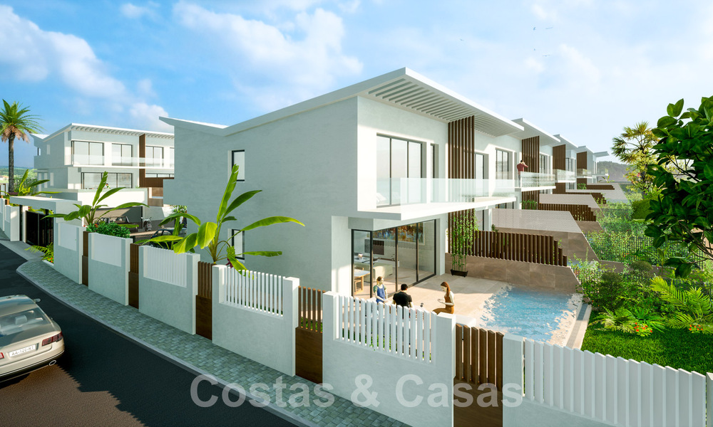 Nuevas casas de lujo de estilo contemporáneo en venta en el valle del golf de Mijas, Costa del Sol 63028