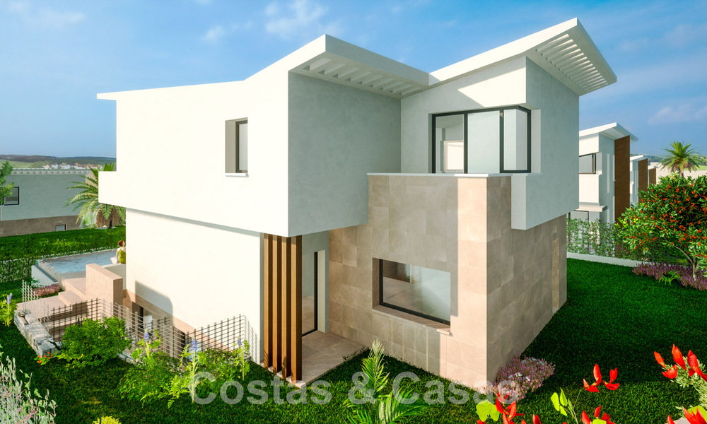 Nuevas casas de lujo de estilo contemporáneo en venta en el valle del golf de Mijas, Costa del Sol 63036