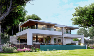 Villa de lujo superior en construcción en venta, en primera línea de golf en zona privilegiada de Marbella Este 62983 