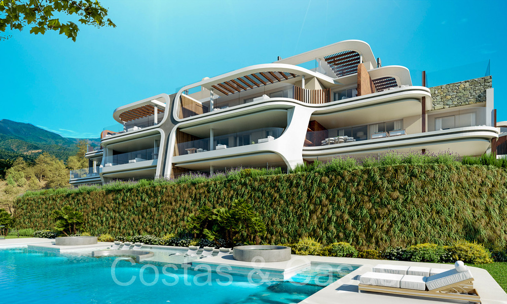 Nuevo proyecto de apartamentos modernos en venta, en un privilegiado resort de golf en las colinas de Marbella - Benahavis 63783