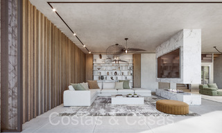 Terreno edificable + proyecto exclusivo de villa en venta junto al campo de golf en Nueva Andalucía, Marbella 64953 