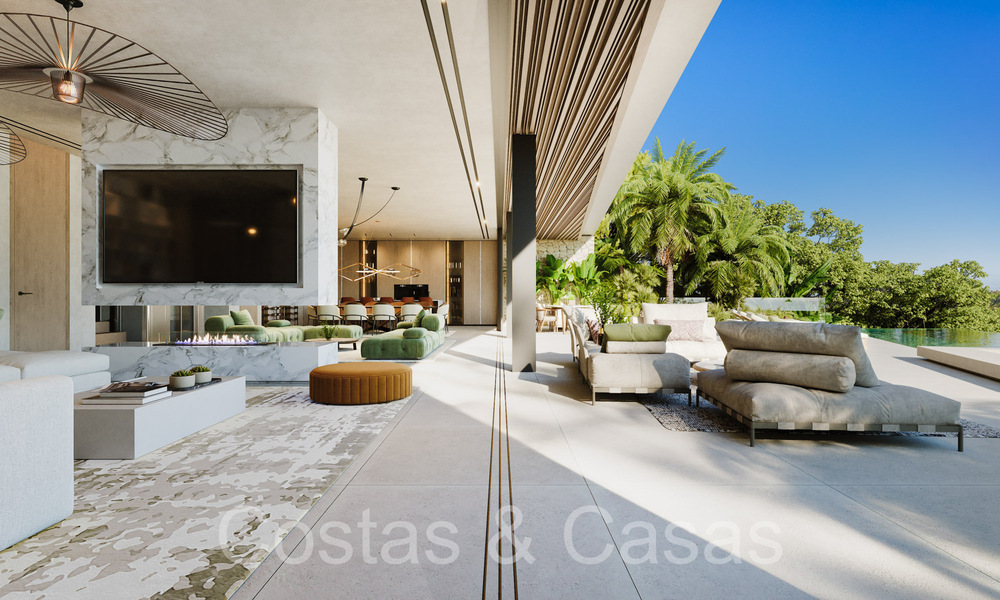 Terreno edificable + proyecto exclusivo de villa en venta junto al campo de golf en Nueva Andalucía, Marbella 64963