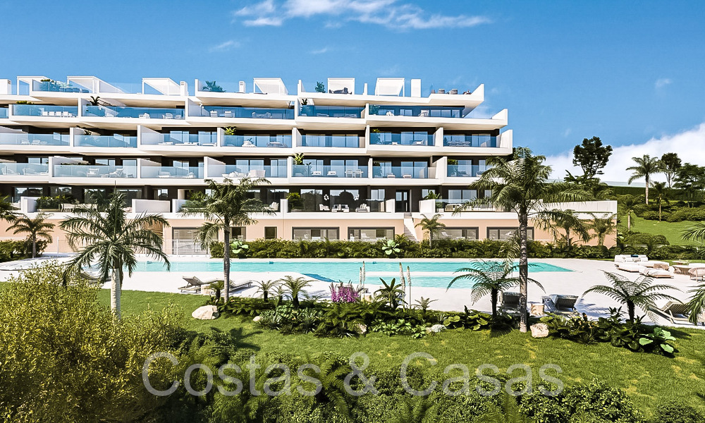 Apartamentos de lujo nuevos y contemporáneos con vistas al mar en venta en Manilva, Costa del Sol 65079