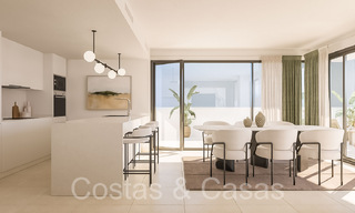 Apartamentos de lujo nuevos y contemporáneos con vistas al mar en venta en Manilva, Costa del Sol 65081 