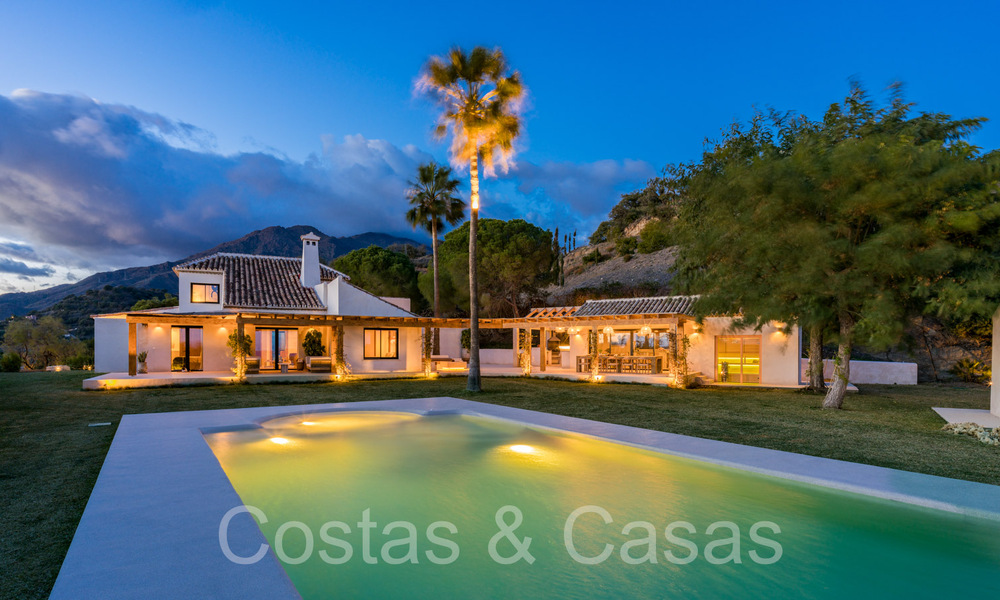 Finca de lujo andaluza con alojamiento de invitados y sublimes vistas al mar en venta en las colinas de Estepona 65085