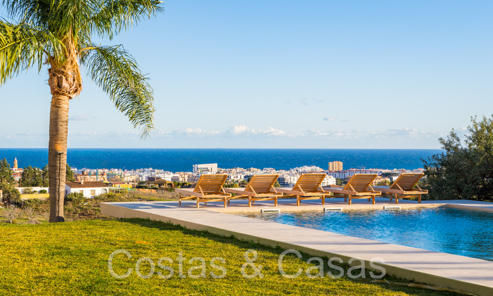 Finca de lujo andaluza con alojamiento de invitados y sublimes vistas al mar en venta en las colinas de Estepona 65119