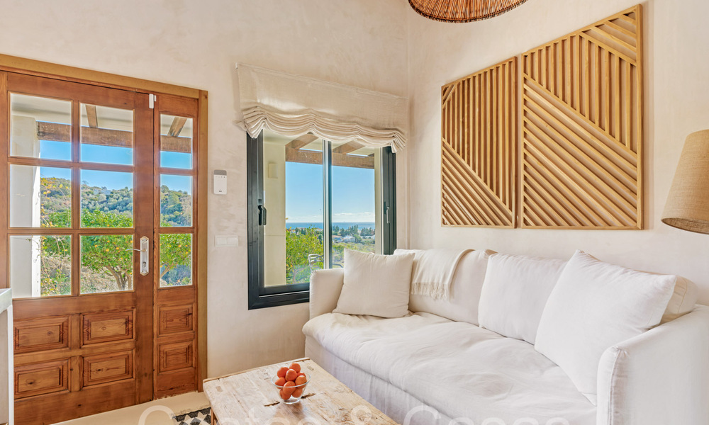 Finca de lujo andaluza con alojamiento de invitados y sublimes vistas al mar en venta en las colinas de Estepona 65123