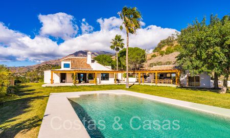 Finca de lujo andaluza con alojamiento de invitados y sublimes vistas al mar en venta en las colinas de Estepona 65129