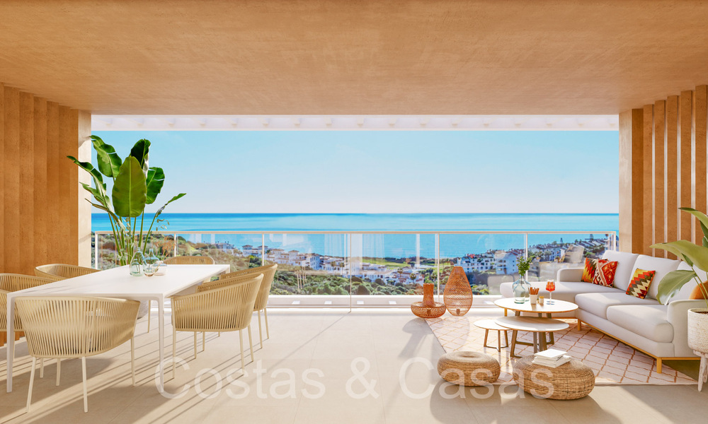 Nuevo en el mercado. Elegantes apartamentos en venta en un entorno privilegiado de golf en San Roque, Costa del Sol 65056