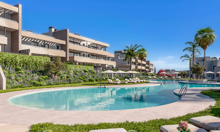 Apartamentos de obra nueva con diseño vanguardista en venta, primera línea de golf en Casares, Costa del Sol 65355 