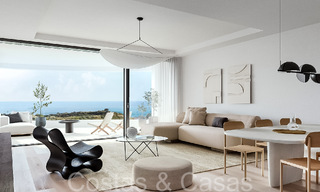 Casas modernas nuevas y energéticamente eficientes con vistas al mar en venta en Mijas, Costa del Sol 66438 