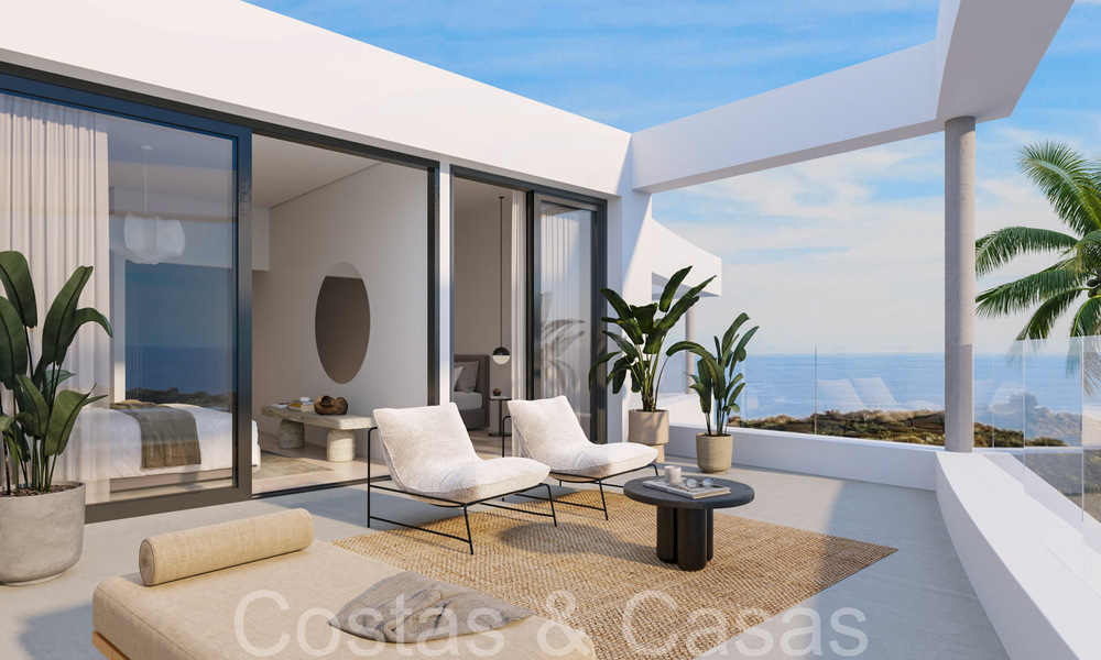Casas modernas nuevas y energéticamente eficientes con vistas al mar en venta en Mijas, Costa del Sol 66445