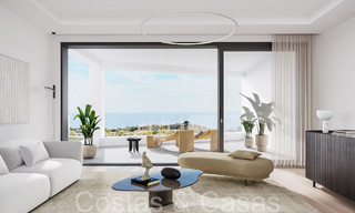Casas modernas nuevas y energéticamente eficientes con vistas al mar en venta en Mijas, Costa del Sol 66446 