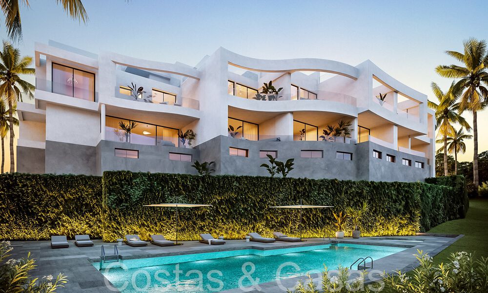 Casas modernas nuevas y energéticamente eficientes con vistas al mar en venta en Mijas, Costa del Sol 66449