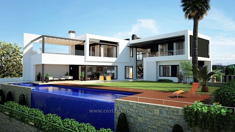 Moderna Villa en venta, primera línea de Golf, Nueva Andalucía – Marbella