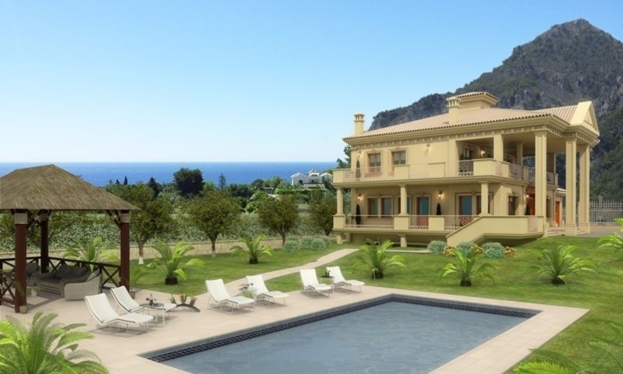 Villa de estilo clásico a la venta en la Milla de Oro en Marbella 1