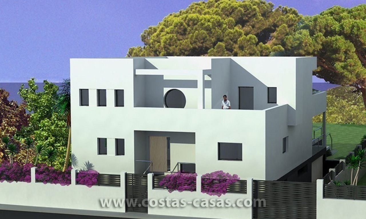 Nuevas villas frente a la playa de estilo moderno en venta en Marbella 4