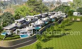 Nuevos villas modernas de diseño de lujo en venta, Marbella - Benahavis, con vistas al golf y mar 0