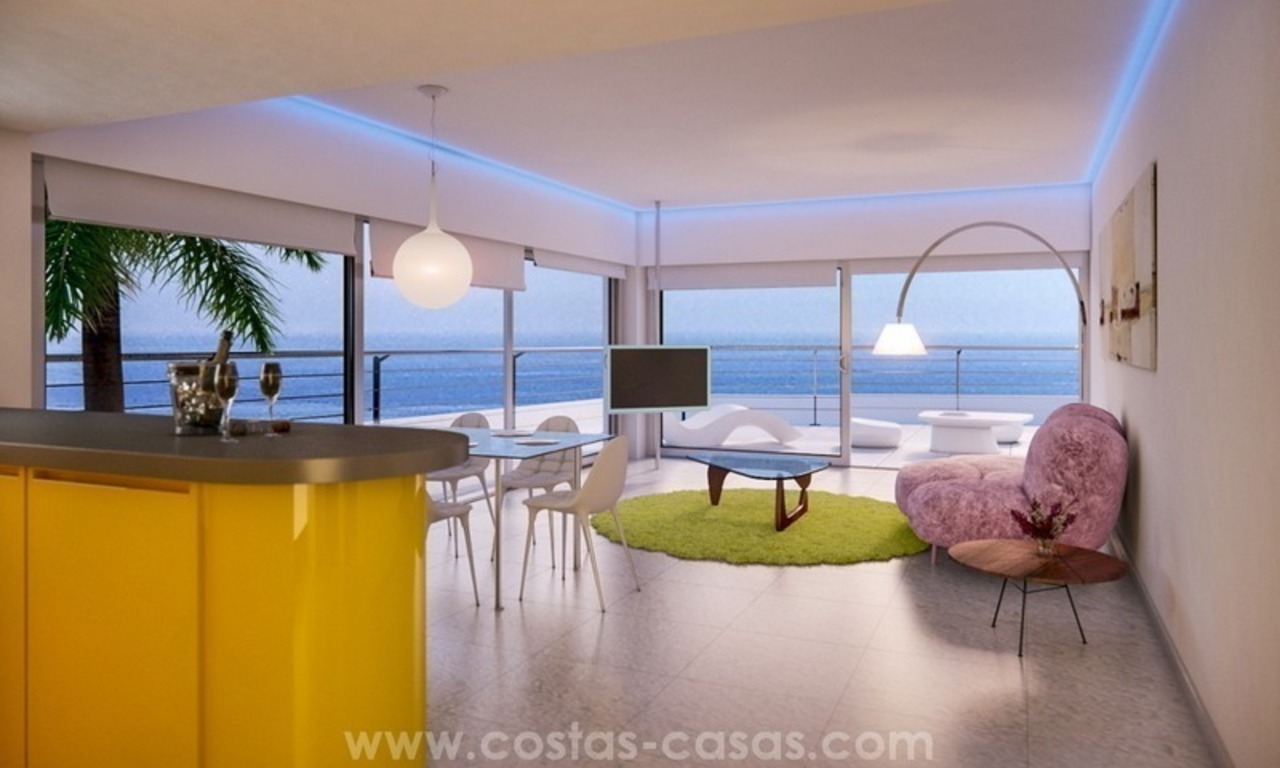 Áticos y apartamentos nuevos modernos de lujo en venta en Benalmadena, Costa del Sol 4