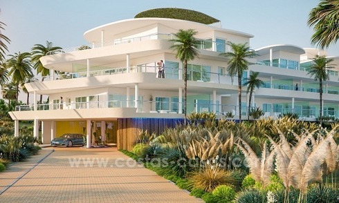 Áticos y apartamentos nuevos modernos de lujo en venta en Benalmadena, Costa del Sol 