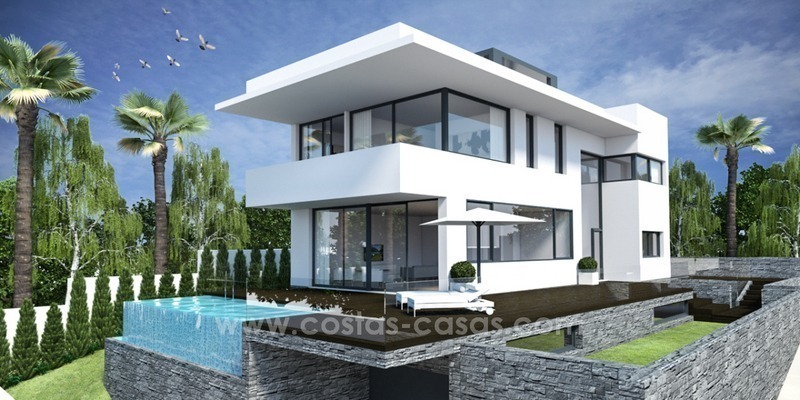 Nueva villa moderna de lujo junto a la playa en venta en Marbella Este