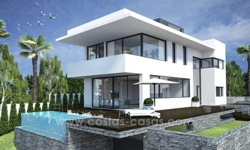 Nueva villa moderna de lujo junto a la playa en venta en Marbella Este 
