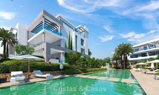 Apartamentos y áticos modernos cerca de la playa en venta entre Estepona - Marbella 5603 
