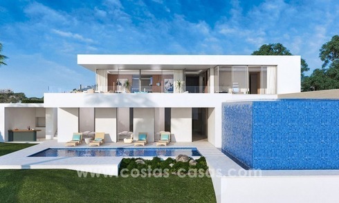 Nueva villa moderna de golf en venta en Nueva Andalucía Marbella 